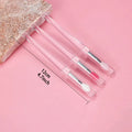 3-Piece Mini Lip Brush Set with Caps, Reusable Silicone Lipstick Applicators