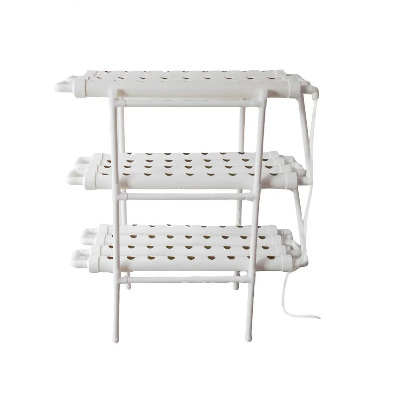 3 Tier PVC Pipe Hydroponics Growing System Home Balcony Vegetable Herb Soilless Hydroponic Planter Garden DIY Planting Equipment