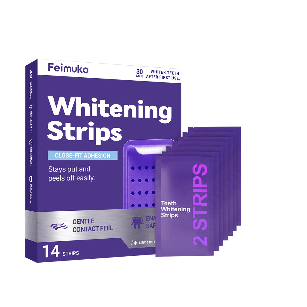 Purple Teeth Whitening Strips Brighteni Tooth Improve Dental Yellowing Bright Smile Cleaning Oral Hygiene Teeth Bleaching Strip
