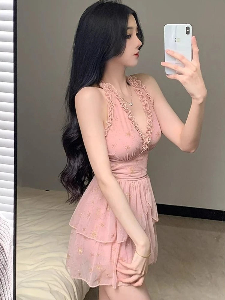 Ladies 2026 Fashion Skirted Monokini Tummy Hiding Ruffle Hem Slim Fit Sweetheart Neckline Classy Sexy Bathing Suit Spa