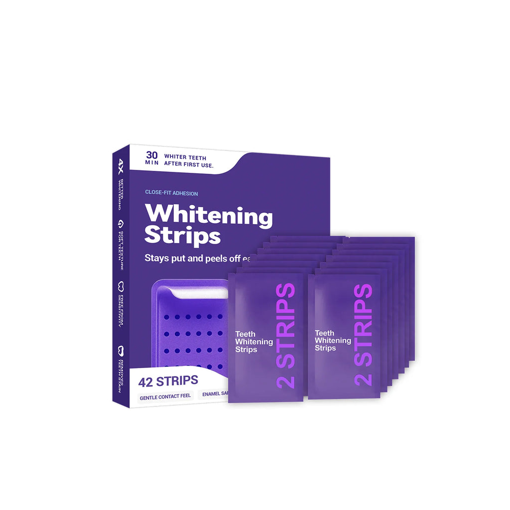 Purple Teeth Whitening Strips Brighteni Tooth Improve Dental Yellowing Bright Smile Cleaning Oral Hygiene Teeth Bleaching Strip